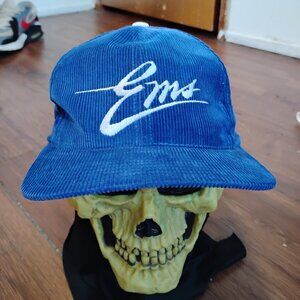 Deadstock Vintage Eugene Emeralds Corduroy Snap Hat Cap Promo